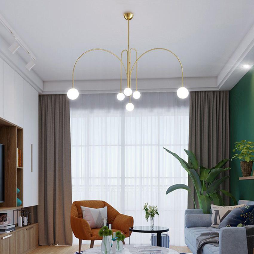 Nordic Metal Glass Pendant Chandelier Light Fixture | Lustra
