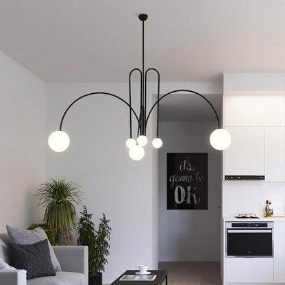Nordic Metal Glass Pendant Chandelier Light Fixture | Lustra