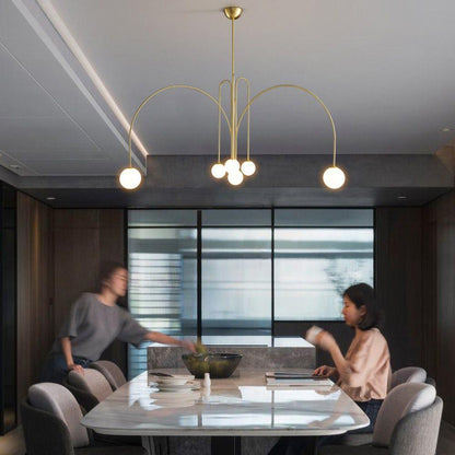 Nordic Metal Glass Pendant Chandelier Light Fixture | Lustra