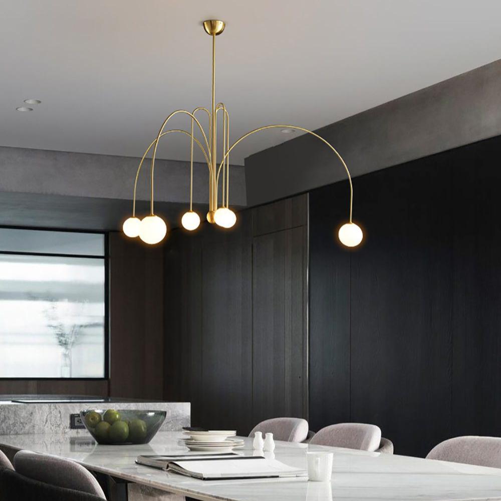 Nordic Metal Glass Pendant Chandelier Light Fixture | Lustra