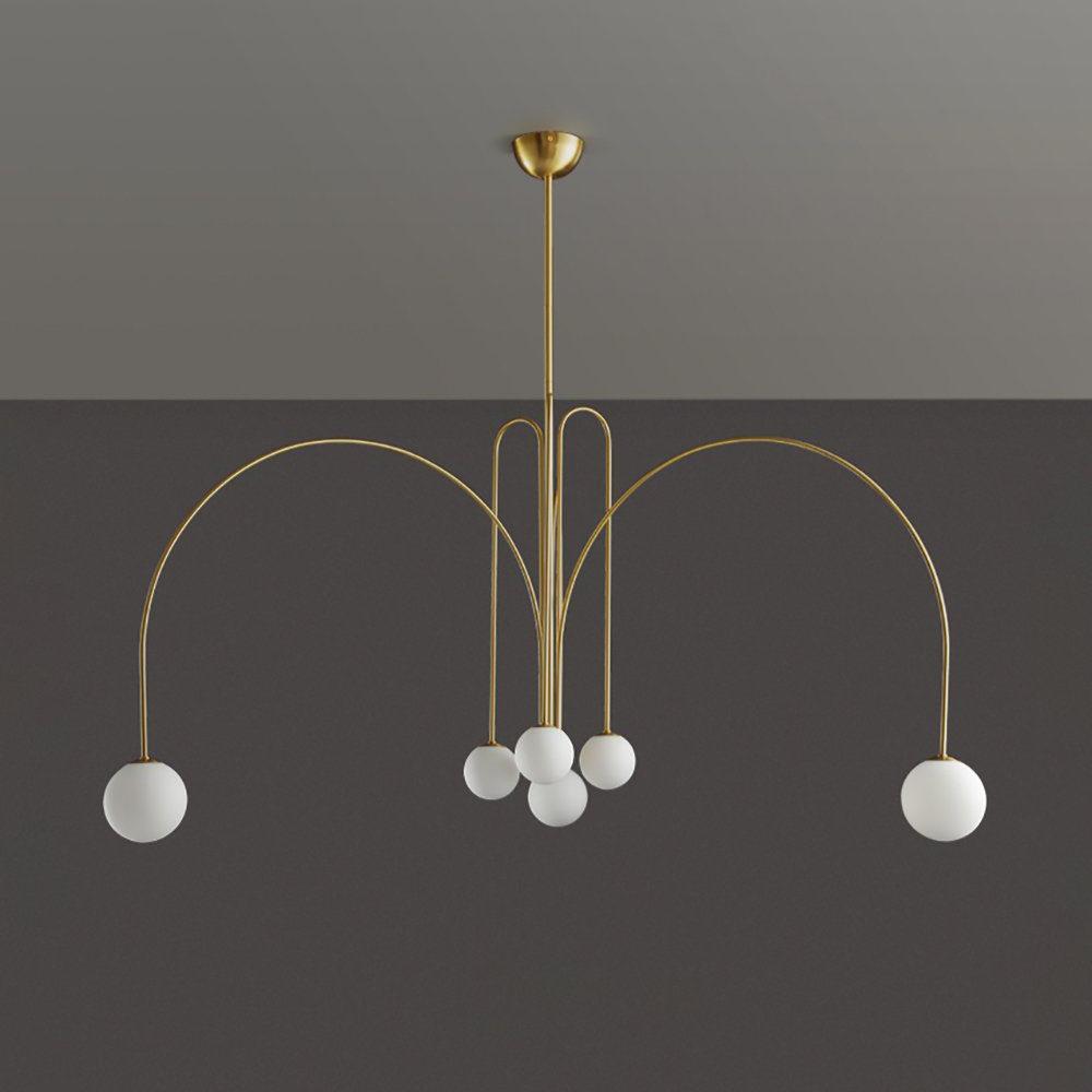 Nordic Metal Glass Pendant Chandelier Light Fixture | Lustra