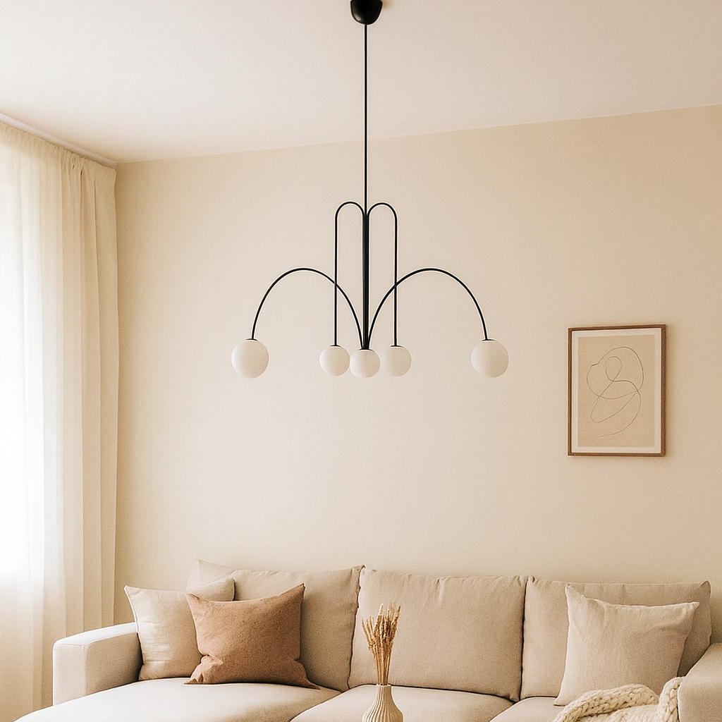 Nordic Metal Glass Pendant Chandelier Light Fixture | Lustra
