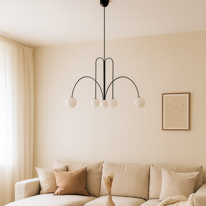 Nordic Metal Glass Pendant Chandelier Light Fixture | Lustra