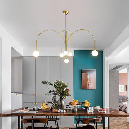 Nordic Metal Glass Pendant Chandelier Light Fixture | Lustra