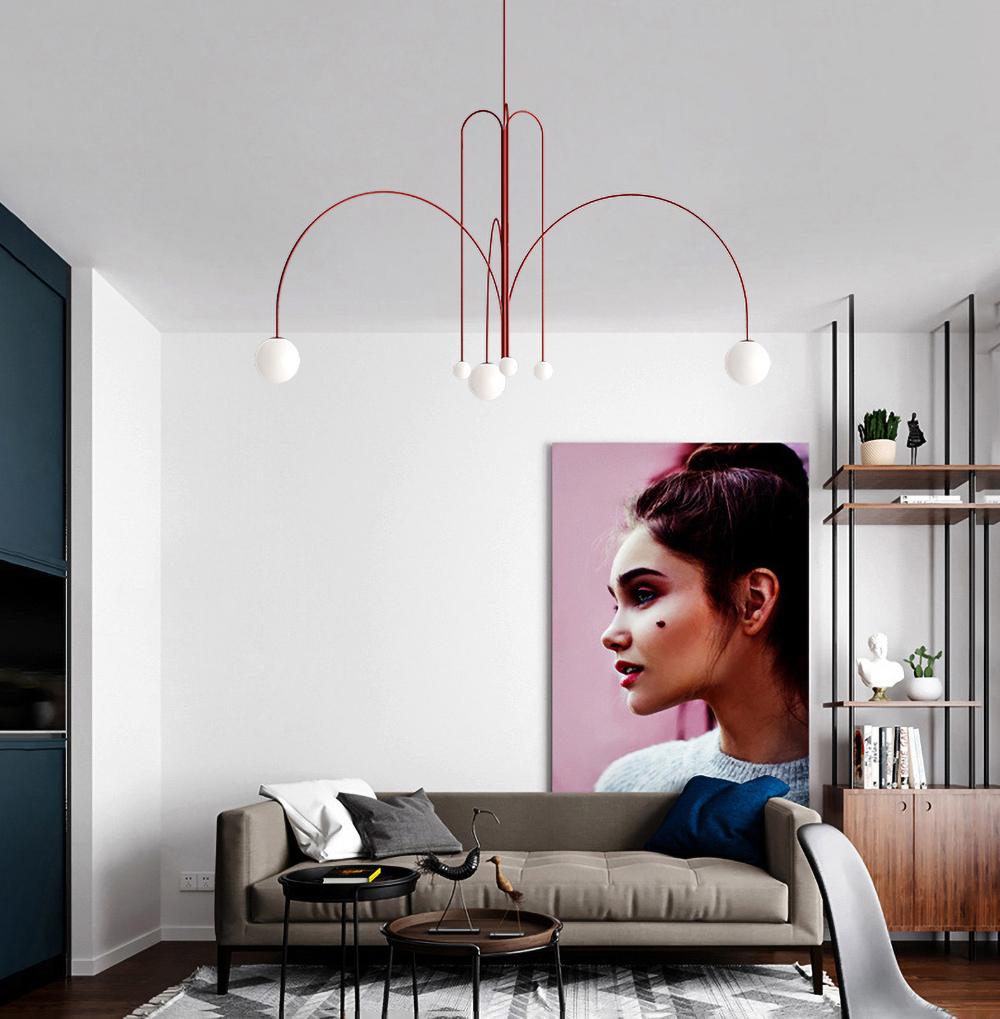 Nordic Metal Glass Pendant Chandelier Light Fixture | Lustra