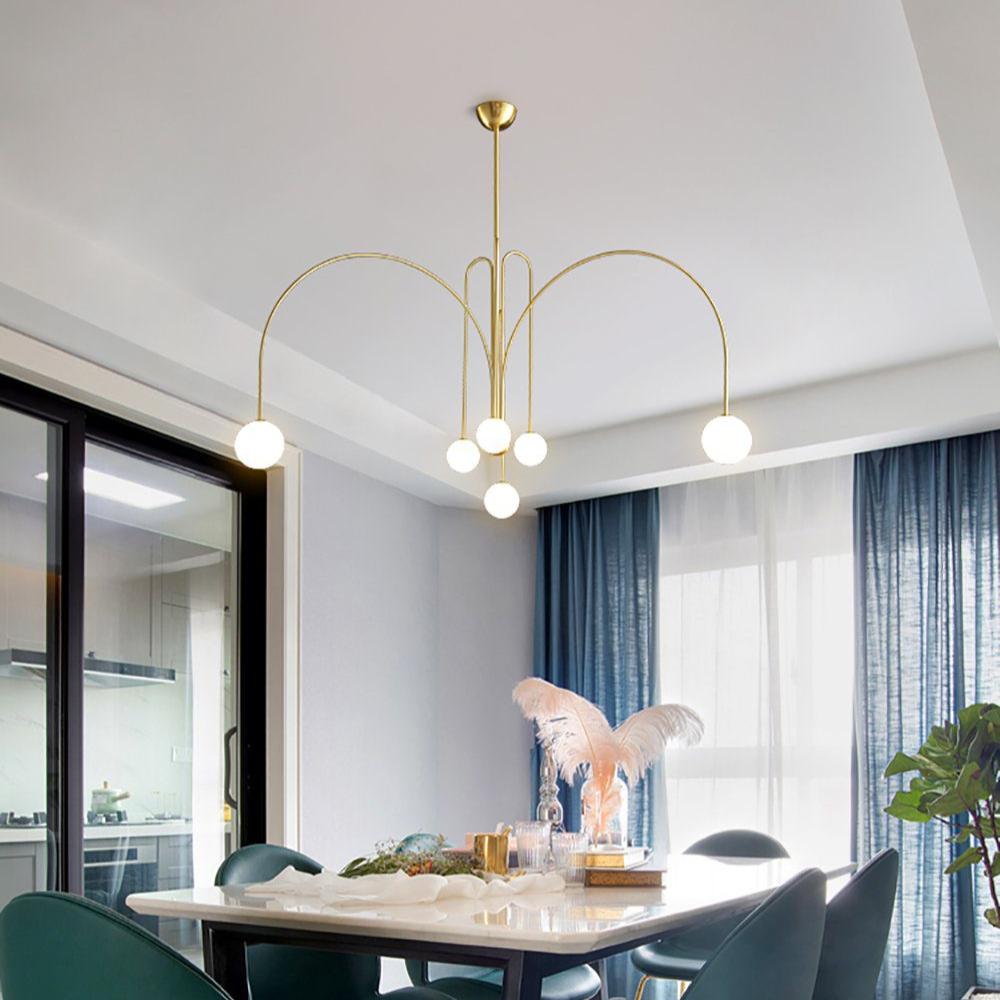 Nordic Metal Glass Pendant Chandelier Light Fixture | Lustra