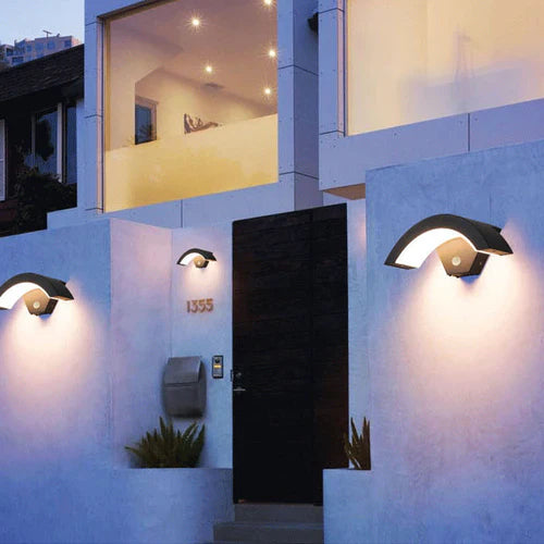 Nordic Metal Outdoor Wall Light With Motion Sensor | Morniq