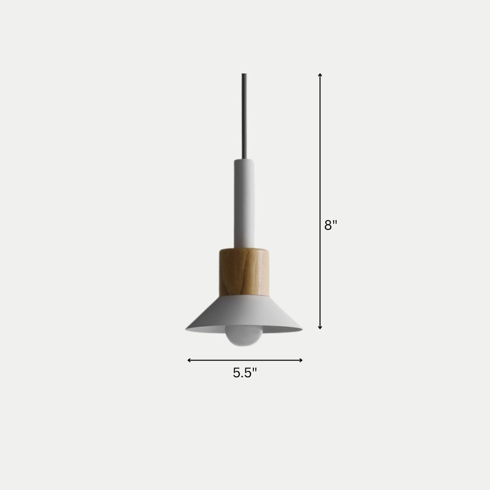 Nordic Metal Wood Pendant Light E27 Ceiling Fixture | Xarniq