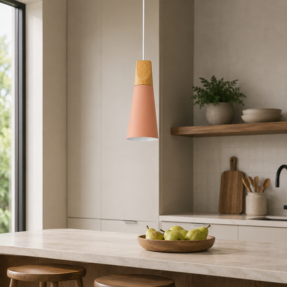 Nordic Metal Wood Pendant Light E27 Ceiling Lamp | Tylorin
