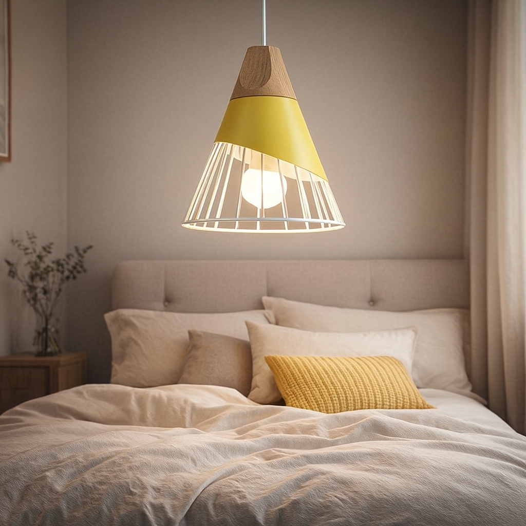 Nordic Metal Wood Pendant Light E27 Ceiling Lamp | Tylorin