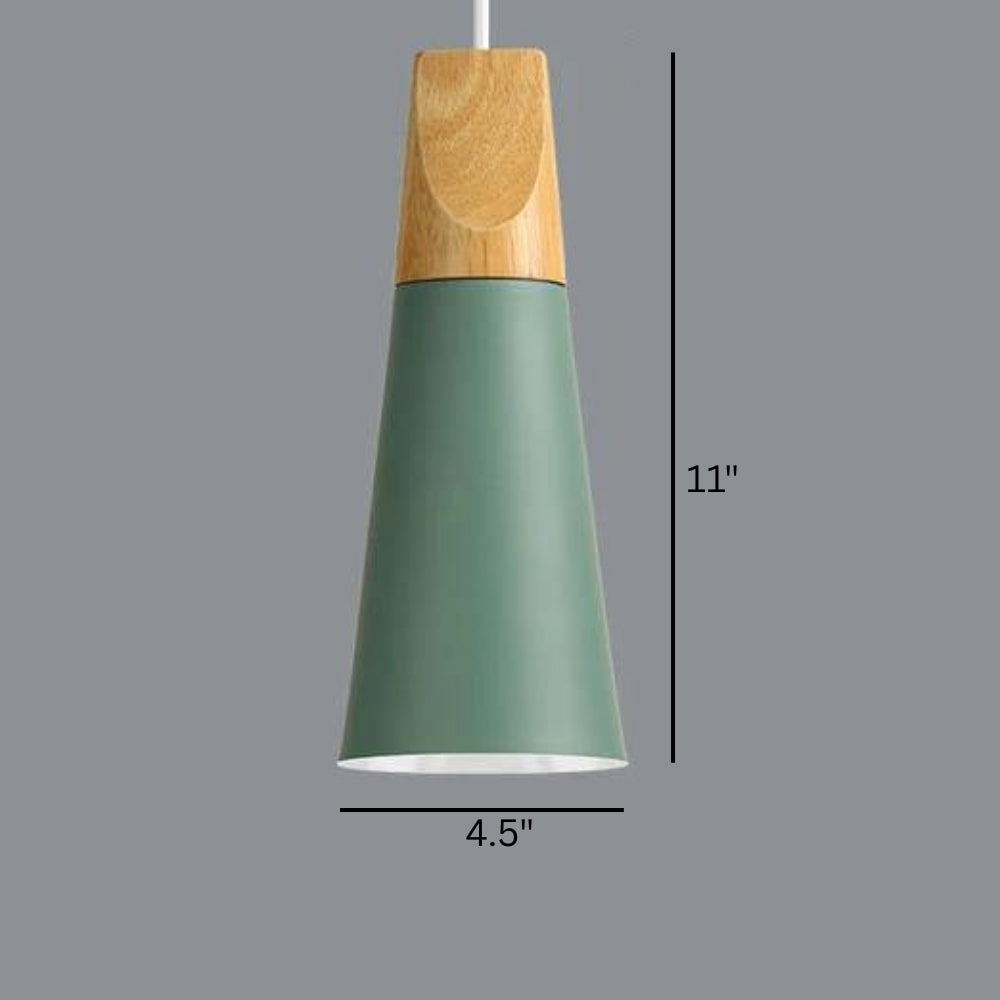 Nordic Metal Wood Pendant Light E27 Ceiling Lamp | Tylorin