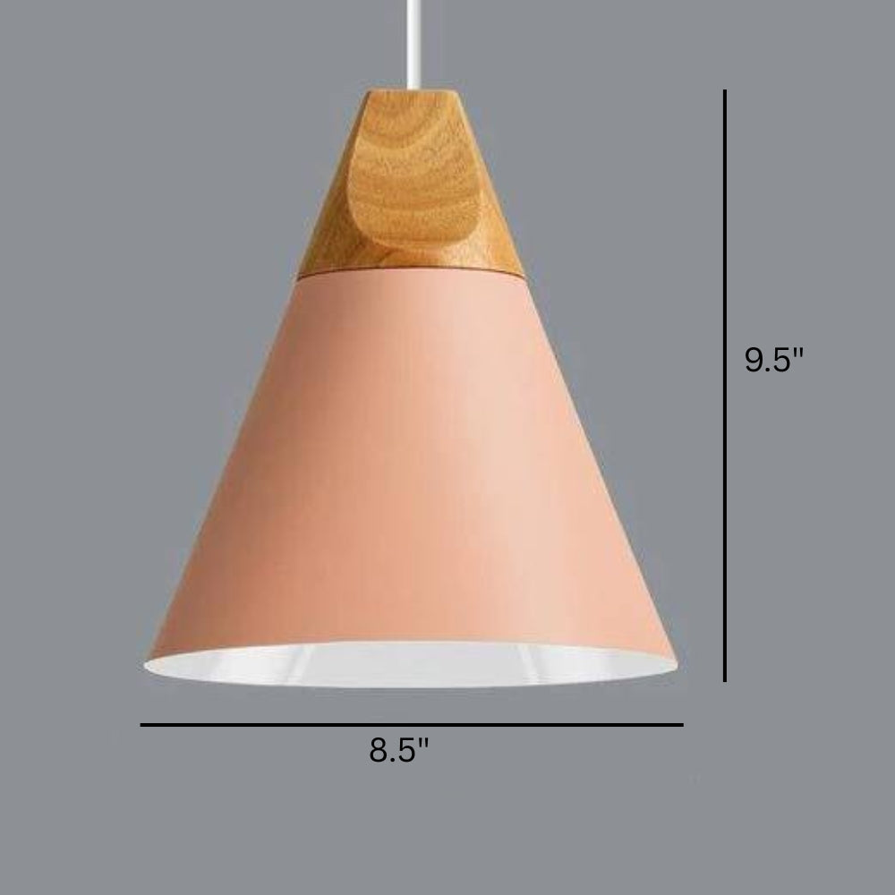 Nordic Metal Wood Pendant Light E27 Ceiling Lamp | Tylorin