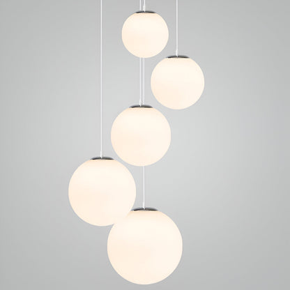 Nordic Milky Glass Pendant Light with Adjustable Cord | Tyrelix