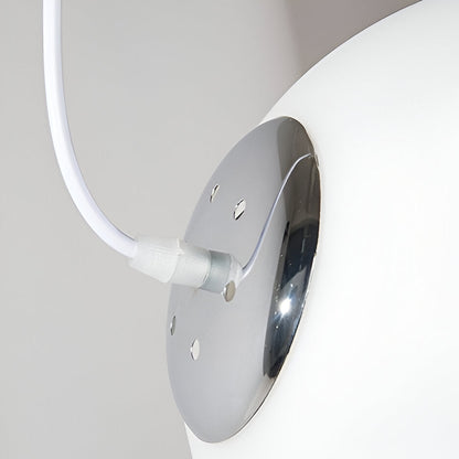 Nordic Milky Glass Pendant Light with Adjustable Cord | Tyrelix