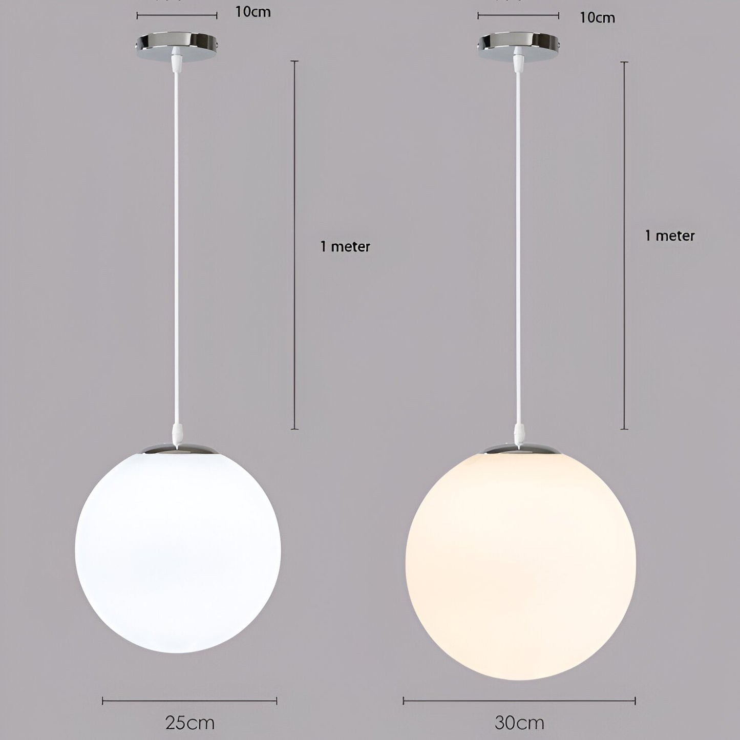 Nordic Milky Glass Pendant Light with Adjustable Cord | Tyrelix
