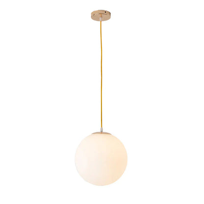 Nordic Milky Glass Pendant Light with Adjustable Cord | Tyrelix