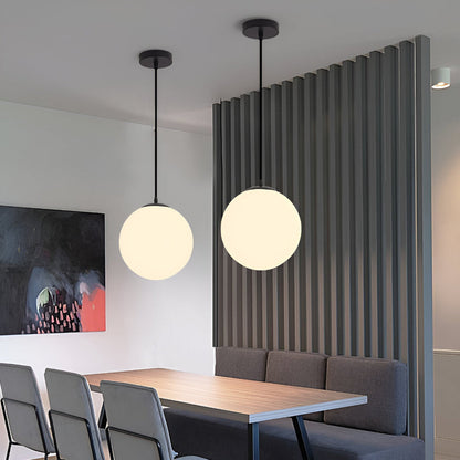 Nordic Milky Glass Pendant Light with Adjustable Cord | Tyrelix
