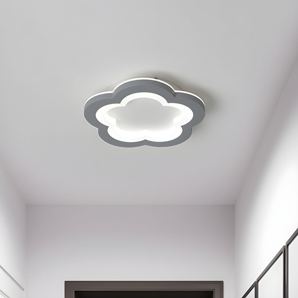Nordic Minimal Flower Flush Mount Ceiling Light LED | Zyrella