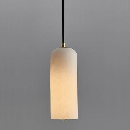 Nordic Minimalist Alabaster Pendant Light with Brass Detail | Zorelia