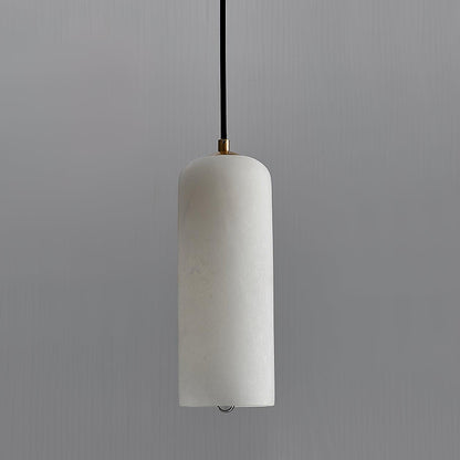 Nordic Minimalist Alabaster Pendant Light with Brass Detail | Zorelia