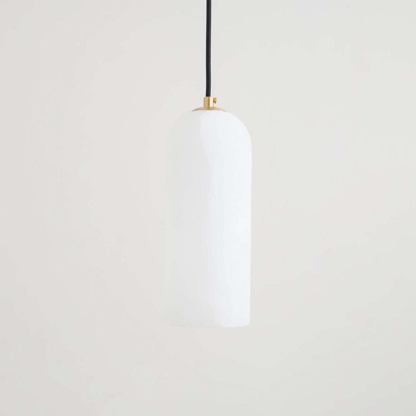 Nordic Minimalist Alabaster Pendant Light with Brass Detail | Zorelia