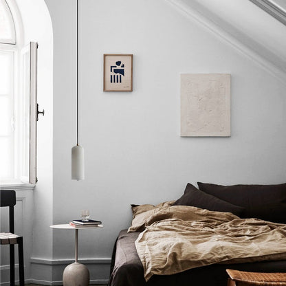 Nordic Minimalist Alabaster Pendant Light with Brass Detail | Zorelia