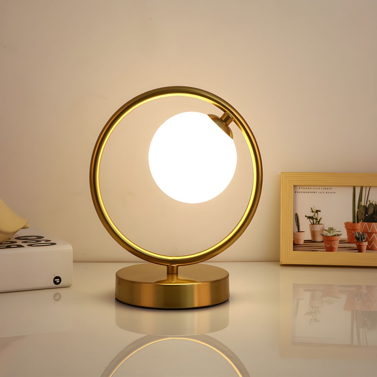 Nordic Minimalist Table Lamp with Globe Shade | Veltaro