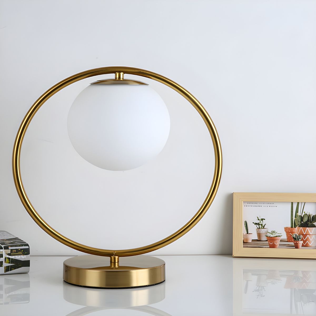 Nordic Minimalist Table Lamp with Globe Shade | Veltaro