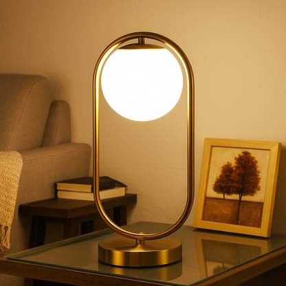 Nordic Modern Table Lamp with Glass Globe Shade | Xorlixo