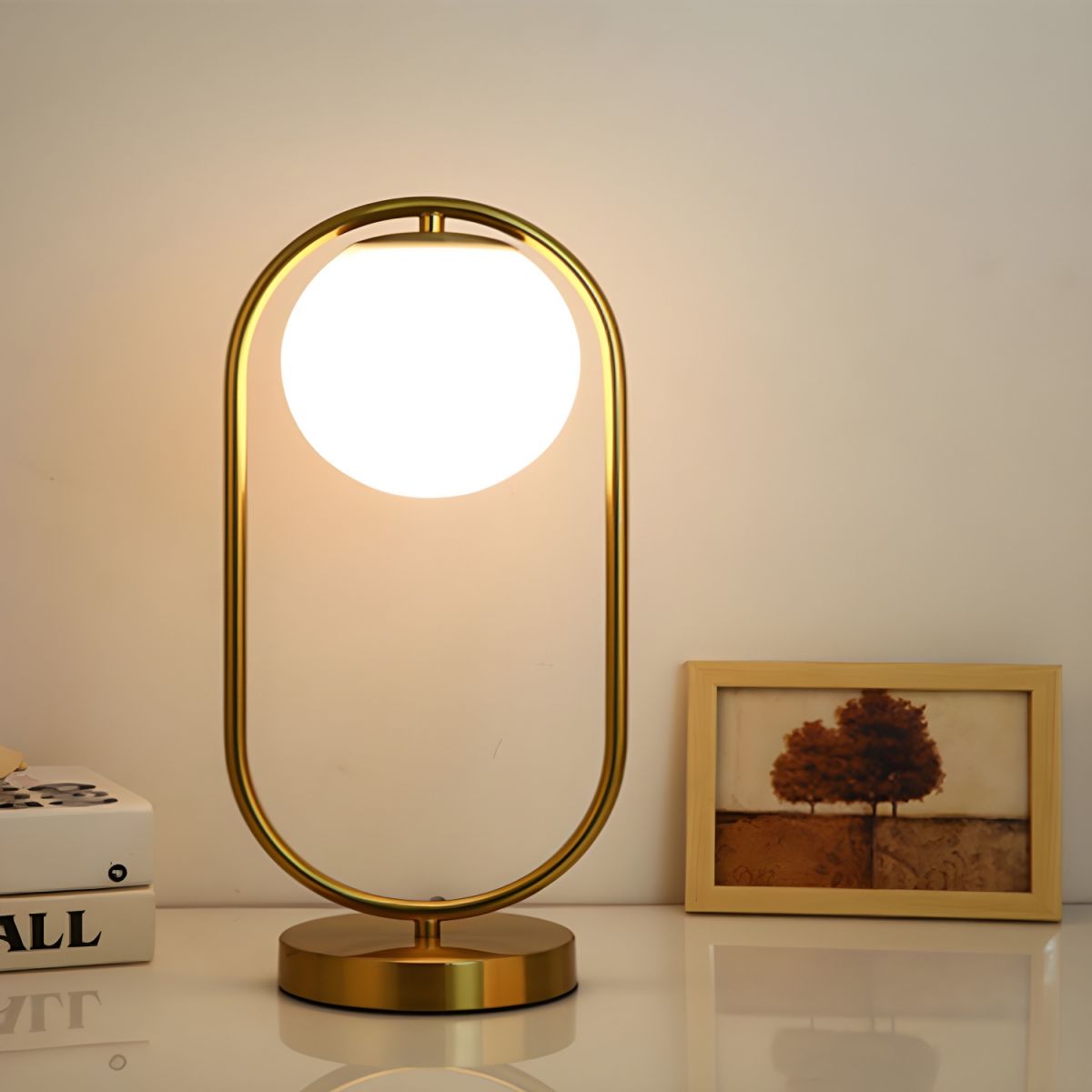 Nordic Modern Table Lamp with Glass Globe Shade | Xorlixo