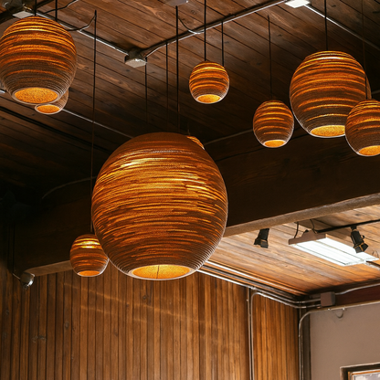 Nordic Paper Cardboard Pendant Light with Adjustable Cord | Zorquen