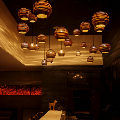 Nordic Paper Cardboard Pendant Light with Adjustable Cord | Zorquen