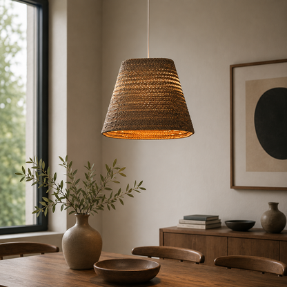 Nordic Paper Cardboard Pendant Light with Adjustable Cord | Zorquen