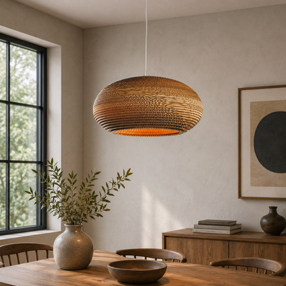 Nordic Paper Cardboard Pendant Light with Adjustable Cord | Zorquen