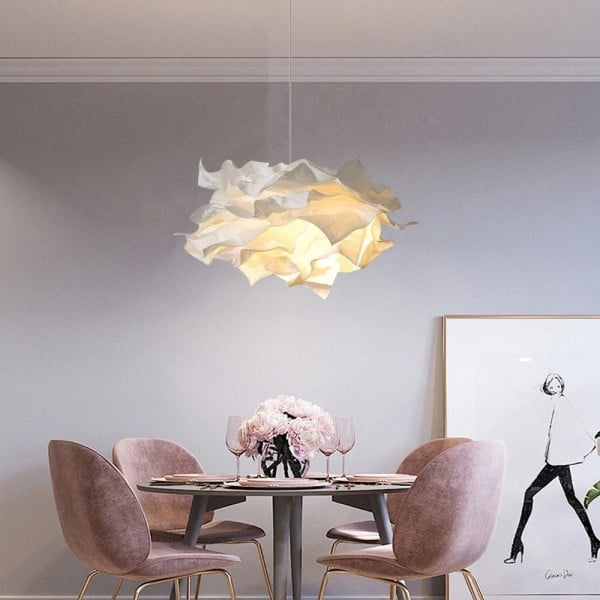 Nordic Paper Cloud Pendant Light with Integrated LED | Orylune