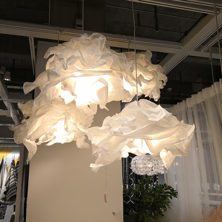 Nordic Paper Cloud Pendant Light with Integrated LED | Orylune