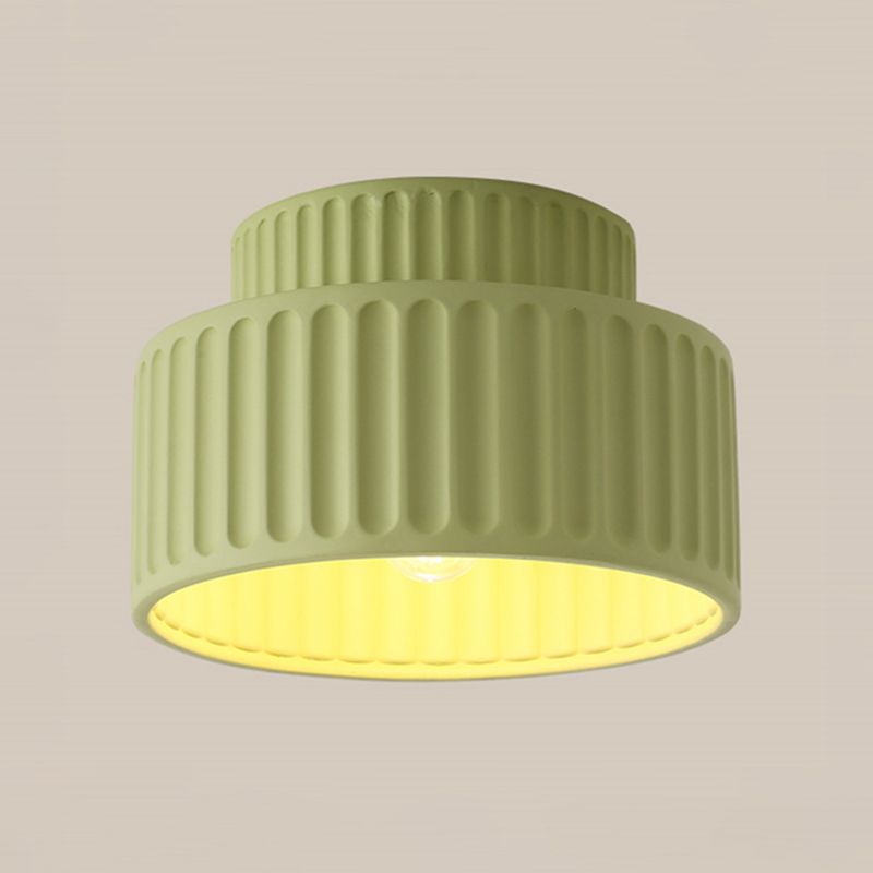 Nordic Resin Cylinder Flush Mount Ceiling Light | Cyluma