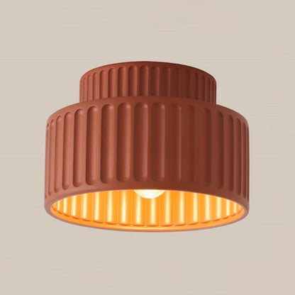 Nordic Resin Cylinder Flush Mount Ceiling Light | Cyluma