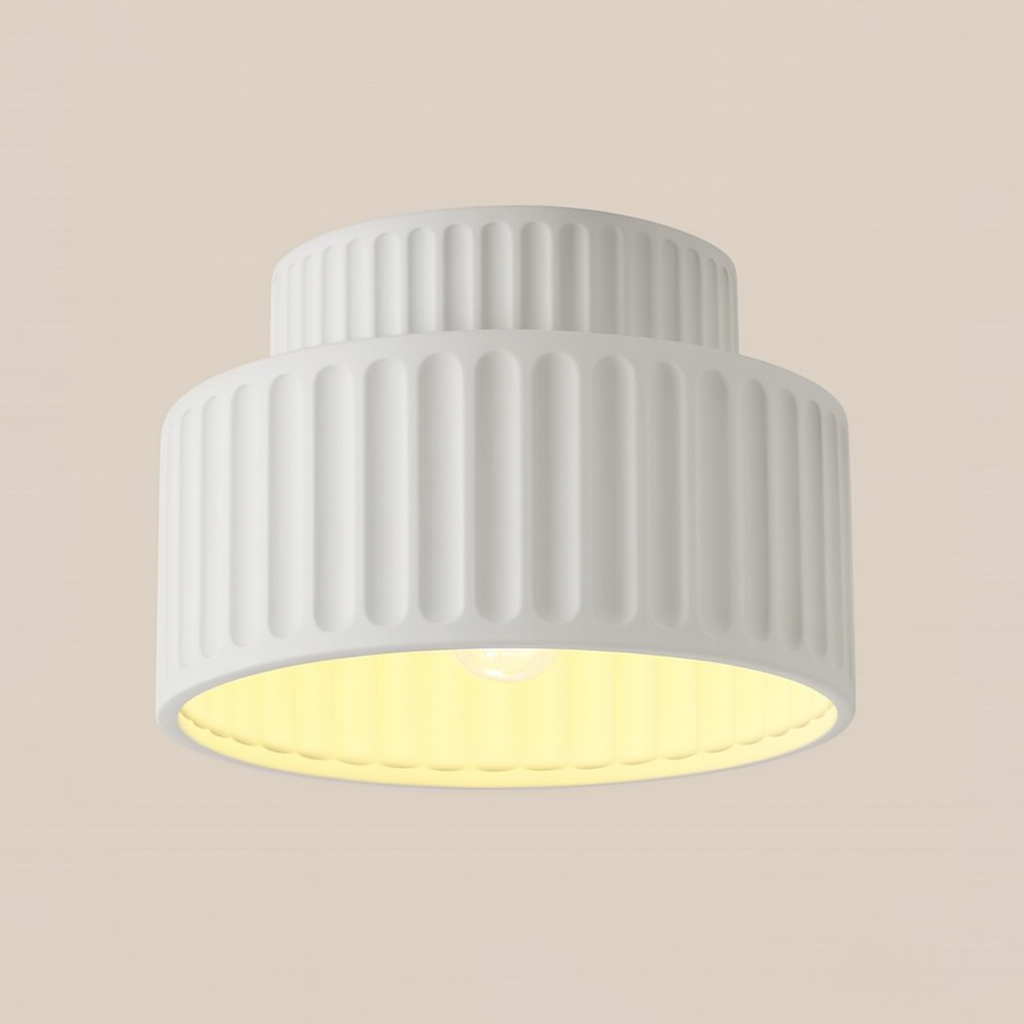 Nordic Resin Cylinder Flush Mount Ceiling Light | Cyluma