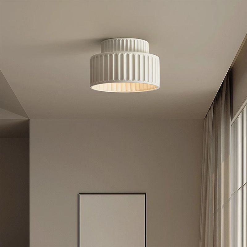 Nordic Resin Cylinder Flush Mount Ceiling Light | Cyluma