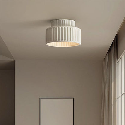 Nordic Resin Cylinder Flush Mount Ceiling Light | Cyluma