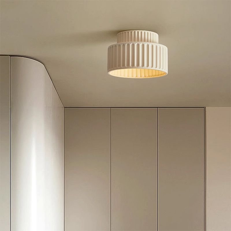Nordic Resin Cylinder Flush Mount Ceiling Light | Cyluma