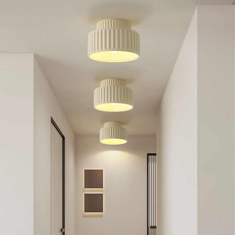 Nordic Resin Cylinder Flush Mount Ceiling Light | Cyluma