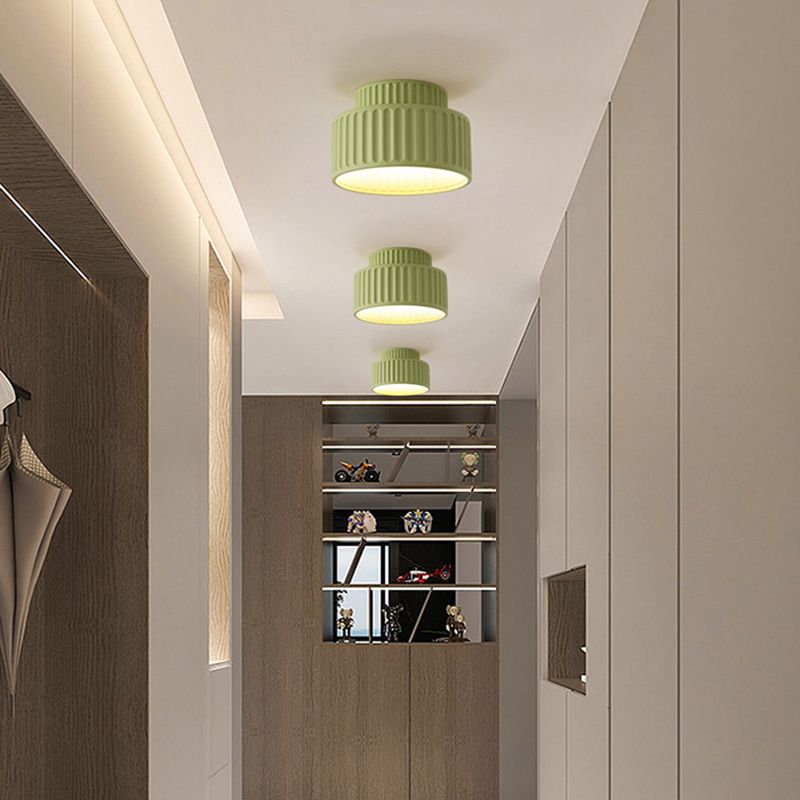 Nordic Resin Cylinder Flush Mount Ceiling Light | Cyluma