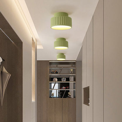 Nordic Resin Cylinder Flush Mount Ceiling Light | Cyluma