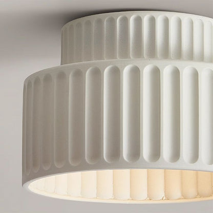 Nordic Resin Cylinder Flush Mount Ceiling Light | Cyluma