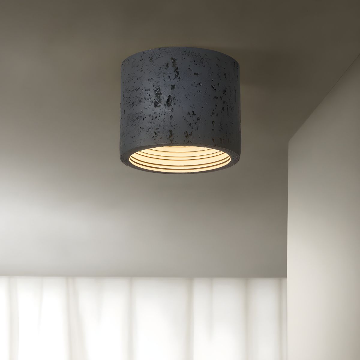 Nordic Resin Flush Mount Ceiling Light Modern LED | Lumiva