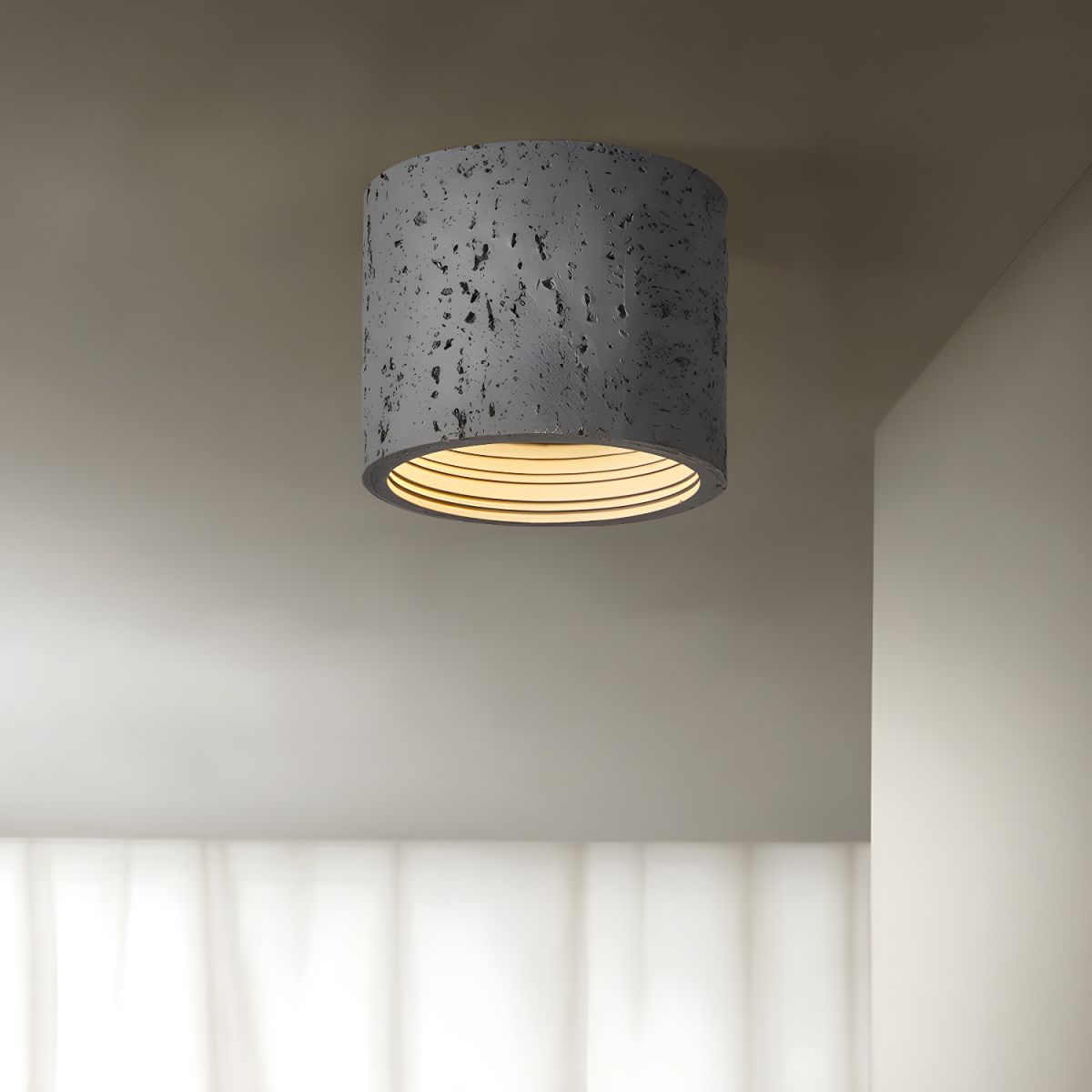 Nordic Resin Flush Mount Ceiling Light Modern LED | Lumiva
