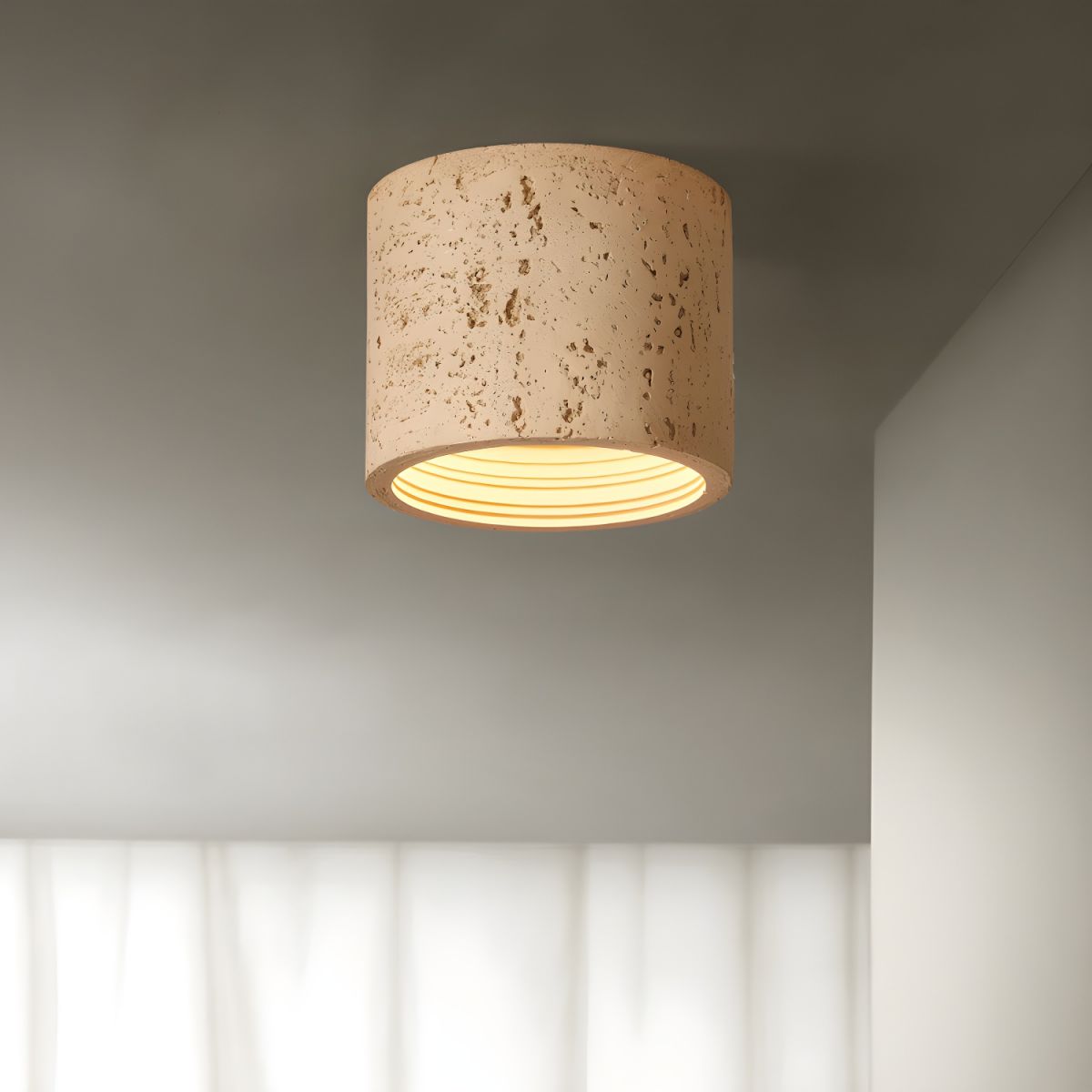 Nordic Resin Flush Mount Ceiling Light Modern LED | Lumiva