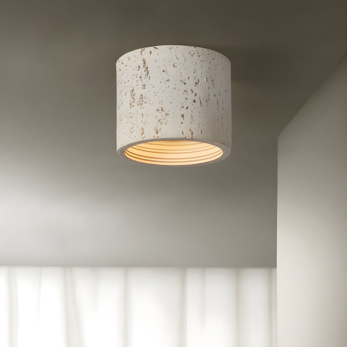 Nordic Resin Flush Mount Ceiling Light Modern LED | Lumiva